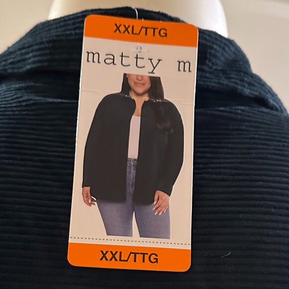 Women's Matty M Corduroy Jacket Navy Blue Size xxl NWT - Picture 4 of 6